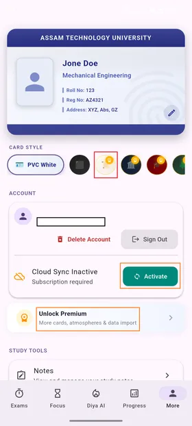 Premium wall screenshot