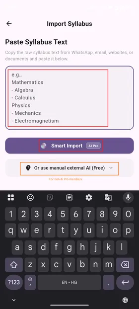 AI Syllabus Import step 2
